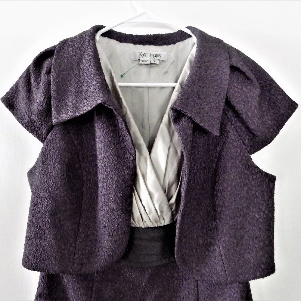Kay Unger Cocktail Dress with Crop Jacket Size 10